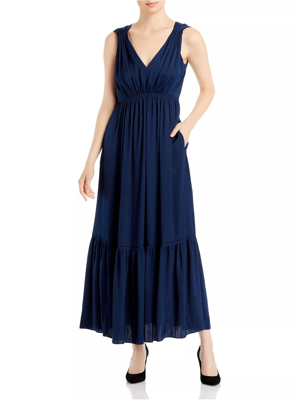 NWT Kobi Halperin ‘Almita’ Maxi Dress in “Deep Sea Blue” Size XS